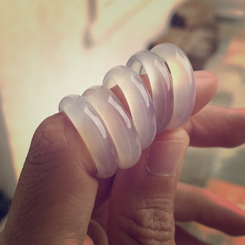 Agate Moonstone Ring Set